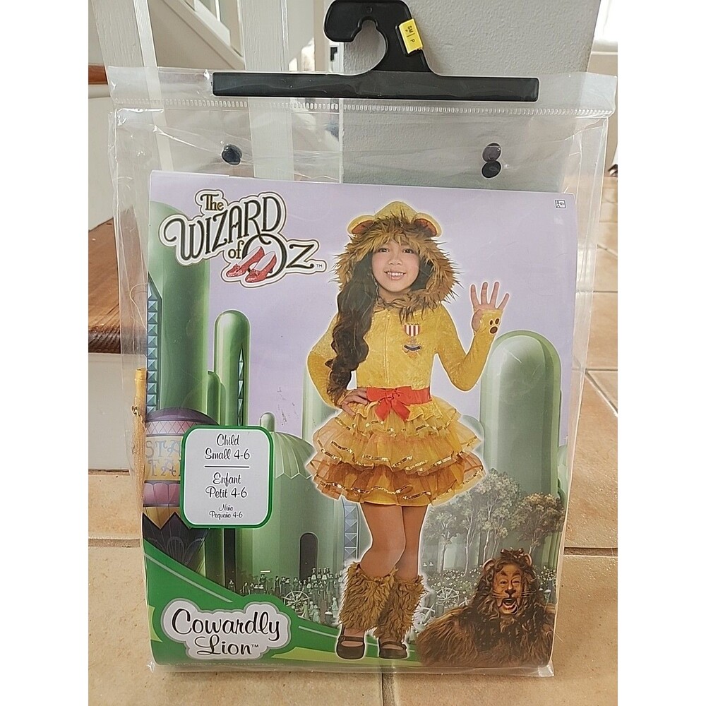 The Wizard Of Oz, Cowardly Lion Child Cistume, Small, 4-6